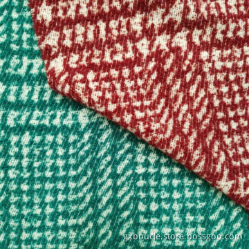 Boucle fashion jacquard plaid design fabrics